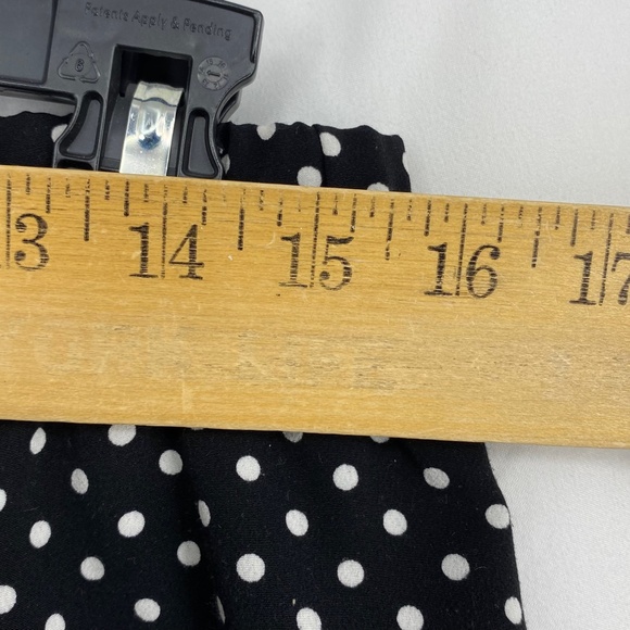 H&M Conscious Womens 12 Wide Leg Capri Pants Black White Polka Dot 100% Poly - Picture 8 of 8